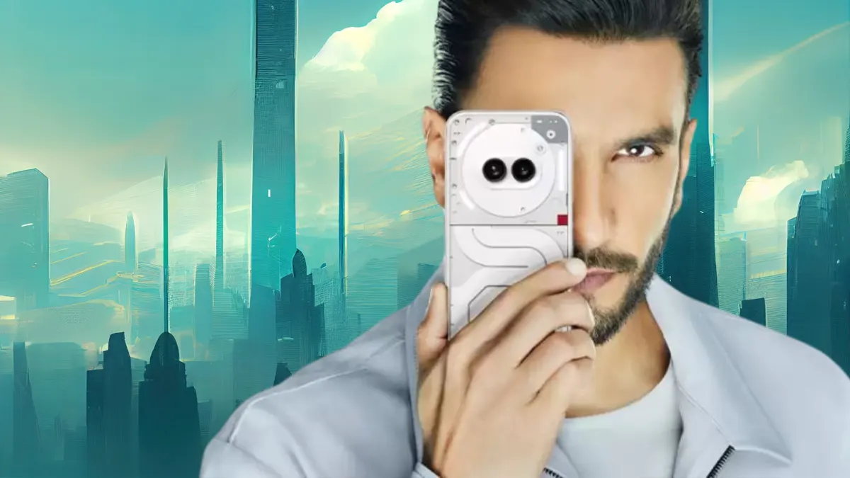 Ranveer Singh Showing Nothing Phone 2a