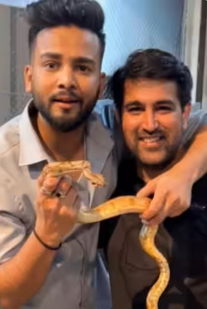 YouTuber and Bigg Boss OTT2 winner Elvish Yadav with Snake